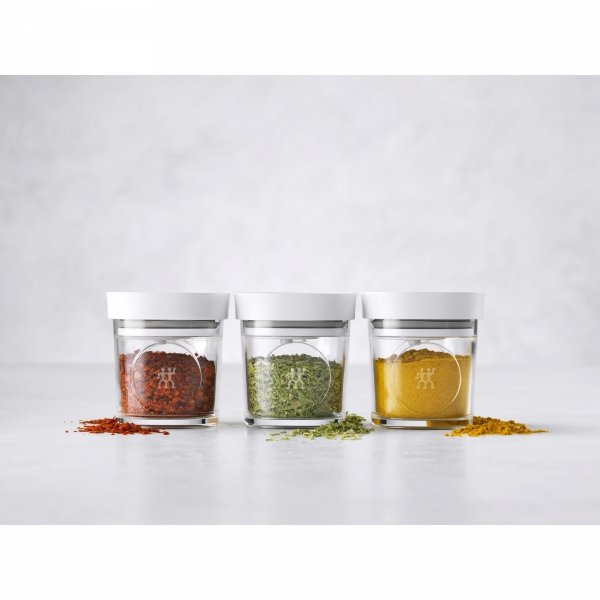 3 Pojemniki Plastikowe XS - 120 Ml, Szary Fresh & Save Cube Zwilling