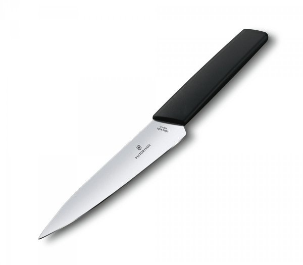 Nóż uniwersalny Swiss Modern, 15 cm, czarny Victorinox 6.9013.15B