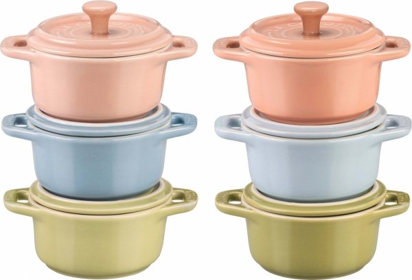 STAUB GIFT GIVING 6x Mini Cocotte Okrągły 10 Cm, Wielokolorowe Gift Giving
