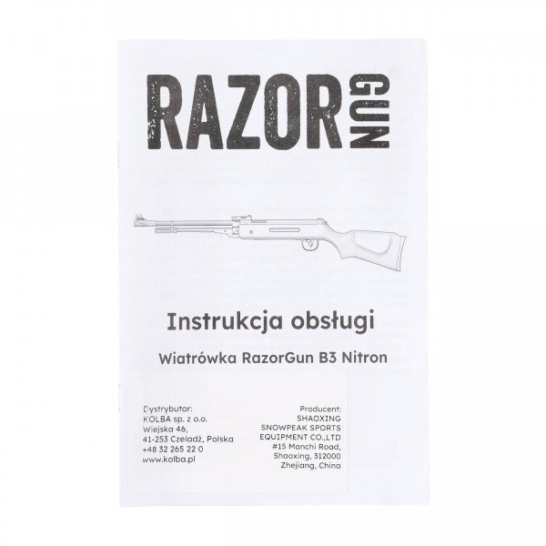 Wiatrówka RazorGun B3 Nitron 4,5 mm sprężyna gazowa