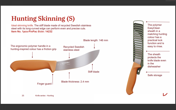 Nóż do skórowania Mora 146 mm. Hunting Skinning 