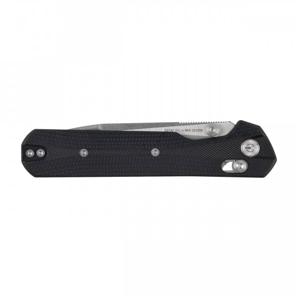 Nóż składany KNIVESPL The First CPM MagnaCut, czarne G10, Stonewashed/Satin