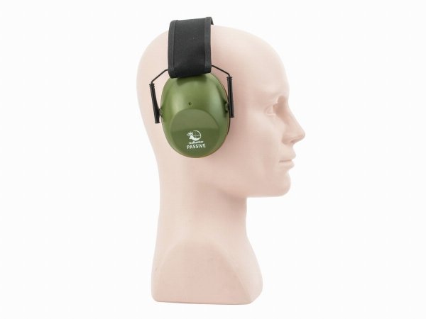 Słuchawki ochronne pasywne RealHunter PASSiVE oliwkowe