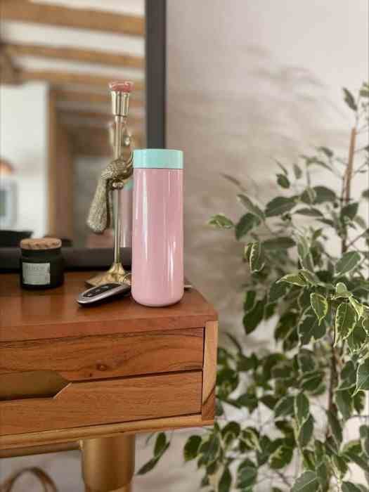 Lund London Kubek podróżny 350ml różowy/mięta, Travel