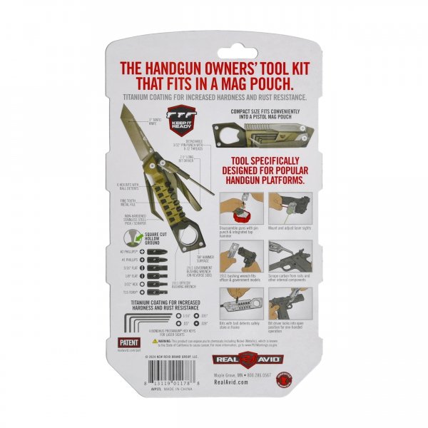 Multitool do pistoletów Real Avid The Pistol Tool 19 funkcji brązowy AVPSTL