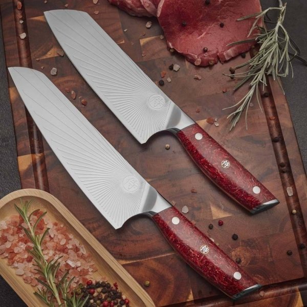 Nóż Dellinger SANDVIK NOTHERN SUN Chef 205 mm [K-H205] Red
