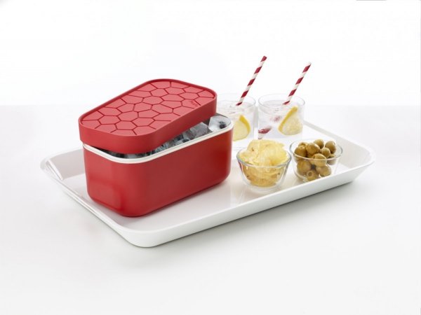 Foremka do lodu i pudełko ICE BOX - czerwone Lekue