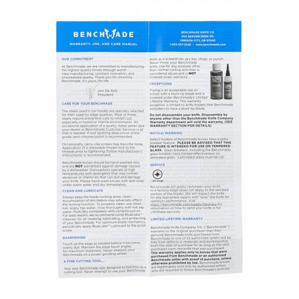Nóż składany Benchmade 537-09 Bailout