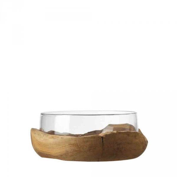 Misa z drewnianą podstawą Terra 28cm