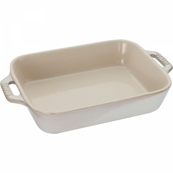 Zestaw 3 Półmisków Prostokątnych, Biały Cooking Staub
