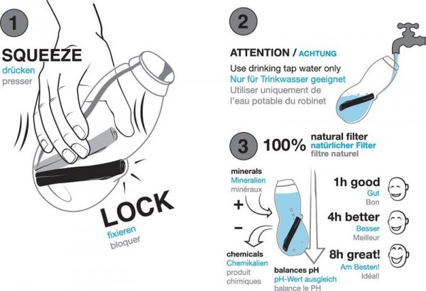 Black+blum Butelka na wodę EAU GOOD czerwona