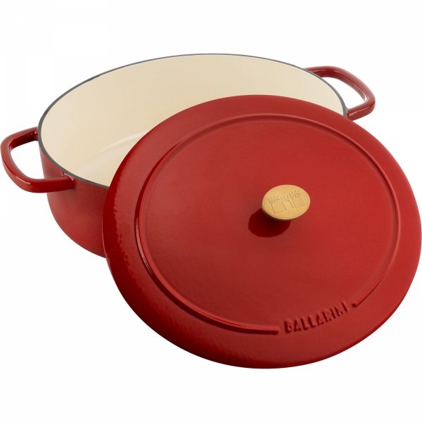 Garnek żeliwny Owalny 5.5l Czerwony Bellamonte Ballarini