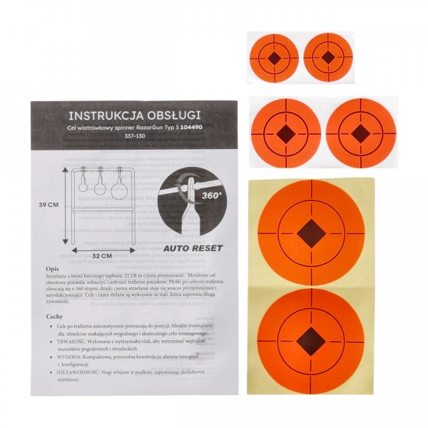 Cel wiatrówkowy spinner RazorGun Typ 3