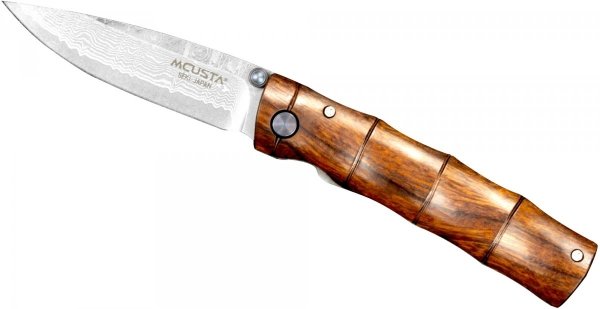 Nóż składany Mcusta Shinra Emotion Iron wood Damascus