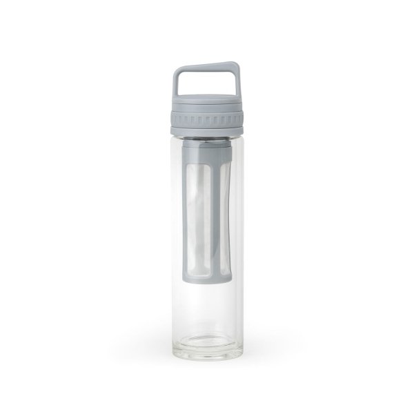 Butelka szklana z zaparzaczem do Cold Brew Moshi 0,4L - szara / Leopold Vienna