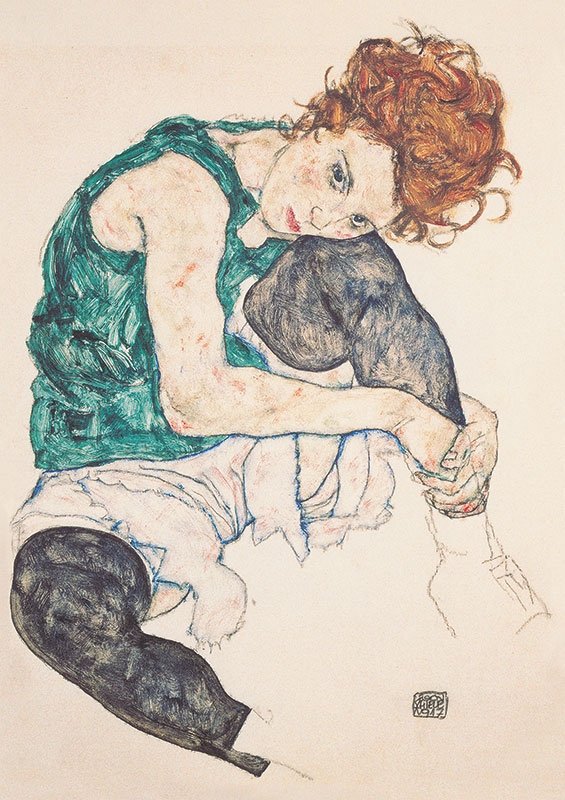 Puzzle Schiele, Siedząca Kobieta Piatnik 1000 el.