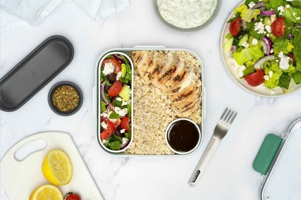 BB - Lunch box kwadratowy, oliwkowy