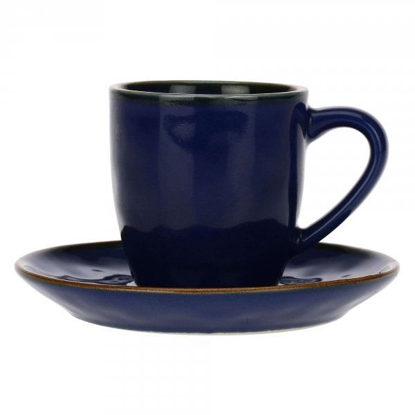 ROSE&amp;TULIPANI CONCERTO BLU COBALTO Zestaw 6 filiżanek do espresso 90 ml