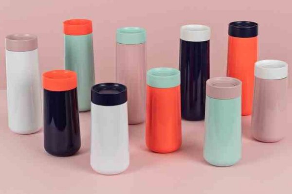 Lund London Kubek podróżny 350ml mięta/koral, Active