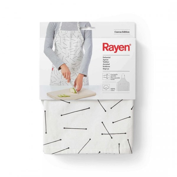 RAYEN Biały Fartuch Kuchenny