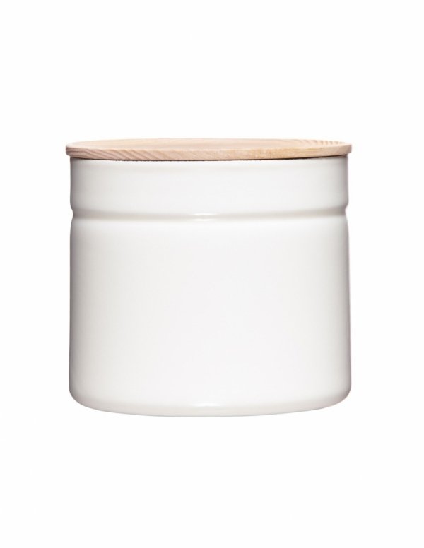 RIESS - Pojemnik z drewnianą pokrywą 1,3l Pure White