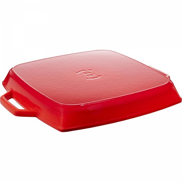 Kwadratowa Patelnia żeliwna Grillowa Z Dwoma Uchwytami 33 Cm, Grafitowy Staub