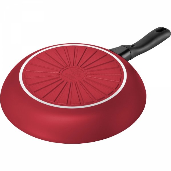 Patelnia Płytka 28 Cm Czerwona Caprera Ballarini