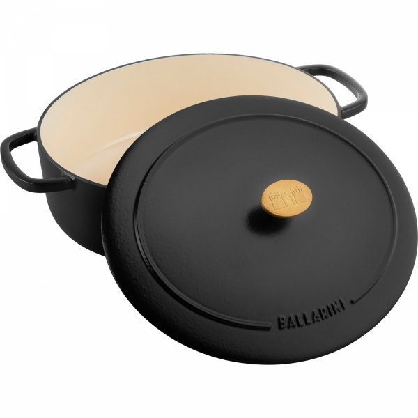 Garnek żeliwny Owalny 4.5l Czarny Bellamonte Ballarini