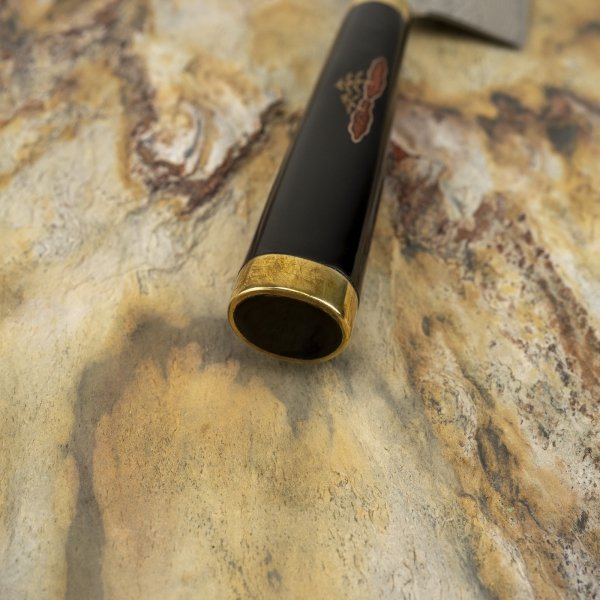 Takeshi Saji Art Tori Fuji on Lake R-2 Nóż Nakiri 17 cm + Saya