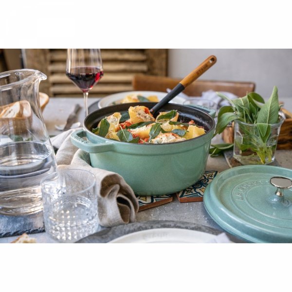 Garnek żeliwny Okrągły 5.2l Miętowy La Cocotte Staub