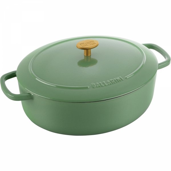 Garnek żeliwny Owalny 4.5l Zielony Bellamonte Ballarini