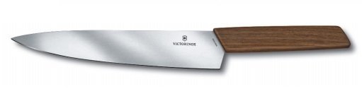Swiss Modern Nóż do porcjowania, 22 cm, drewno orzechowe, VICTORINOX 6.9010.22G 
