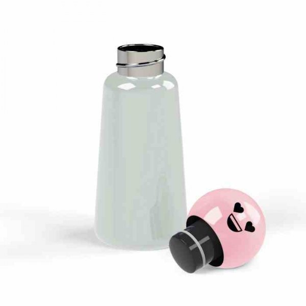 Lund London Butelka 300ml szara/różowa Serce, Mini