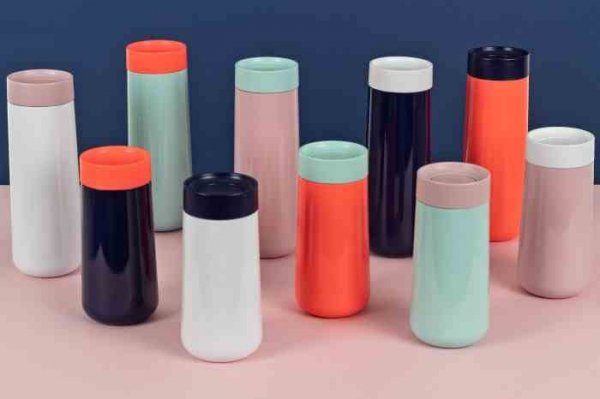 Lund London Kubek podróżny 350ml mięta/koral, Active