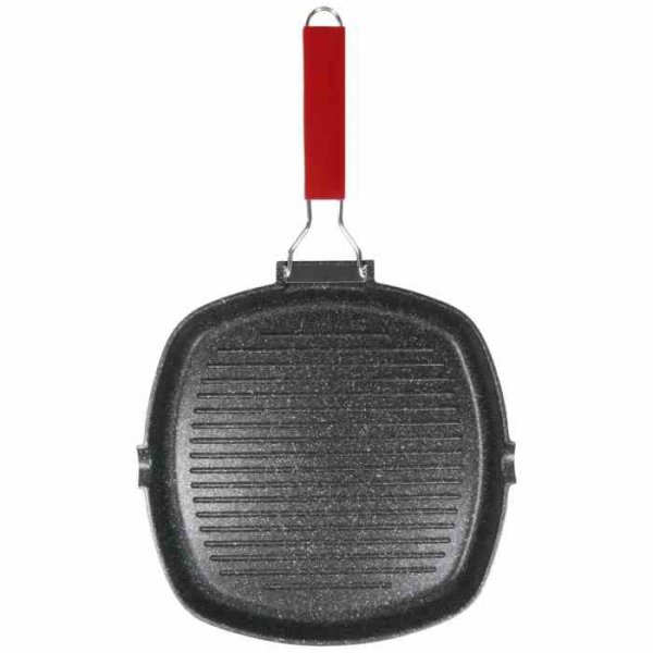 MO - Patelnia grillowa ze składaną rączką 24cm ind