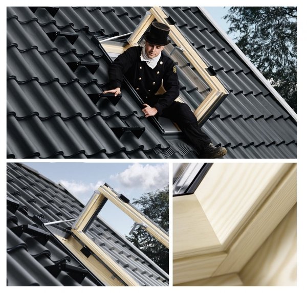 Okno Dachowe Velux GXL 3070 Uw = 1,3 Drewniane Okno wyłazowe z szybą energooszczędną, hartowaną i laminowaną P2A