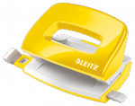 Dziurkacz Mini metalowy Leitz WOW, żółty, 10 lat gwarancji, 10 kartek 50601016