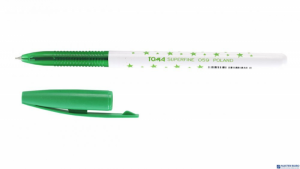 Długopis w gwiazdki SUPERFINE z supercienką końcówką, 0,5mm zielony TO-059 Toma