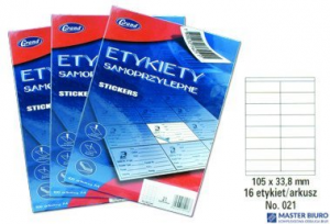 Etykiety samoprzylepne No. 021 105x33,8 mm GRAND 150-1048