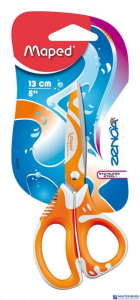 Nożyczki szkolne Zenoa Fit asymetryczne 13cm Blister 670110 MAPED