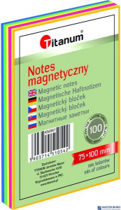 Notes elektrostatyczny 75x100mm 100k mix kolorów 456961 TITANUM bloczek