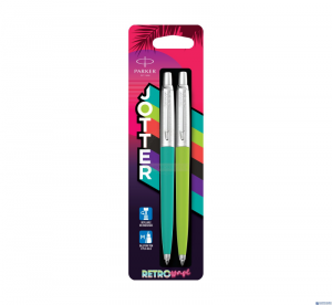 Długopis Jotter Originals 80S Retro Wave : Apple Green + Caribbean (niebieski wkład) PARKER 2186315, blister 2