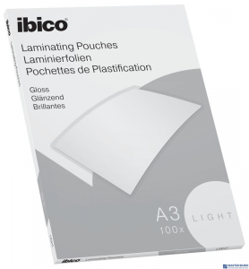 Folia do laminacji IBICO, A3, 80mic., przezroczysta, połysk,  100 szt., LIGHT 627311