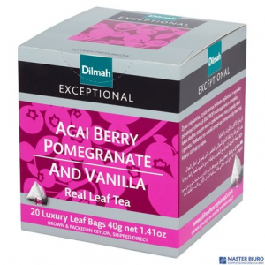 Herbata DILMAH Exceptional jagoda acai, granat i wanilia 20kopert czarna