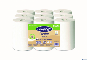 Ręcznik w roli mini centralnego dozowania (9rolek) biały, celuloza z recyklingu, 2w, 60m, Comfort De-inked, 96715 BULKYSOFT