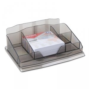 Przybornik na biurko OFFICE PRODUCTS, z karteczkami, plastik, dymny, 18156411-91
