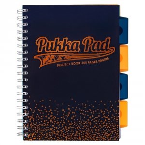 Kołozeszyt B5/200 PROJECT BOOK BLUSH B5 kratka navy PUKKA  3003-BLS(SQ)