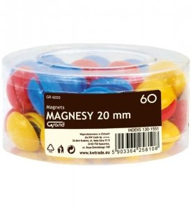 Magnesy CM-205/ GR6020, mix kolorów, 60 szt. GRAND 130-1551
