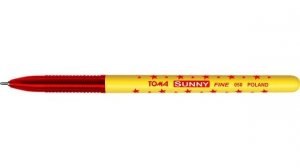 Długopis w gwiazdki SUNNY z końcówką 0,7mm, czerwony TO-050 Toma