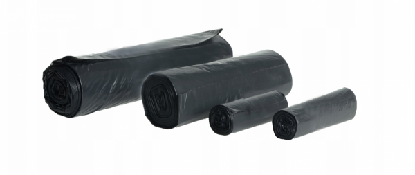 Worki na śmieci 160l 10szt. DOTTS super mocne (LDPE) 32mic  czarne
